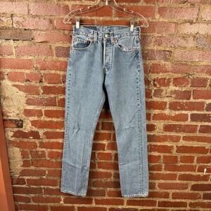 Vintage Levis 501XX Jeans Womens 26 Blue Light Wash High Rise Straight 26x32 90s